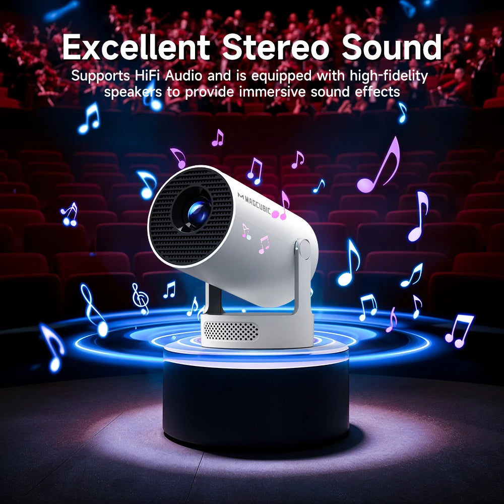 MAGCUBIC HY300 Pro Portable Projector – Android 11, 4K